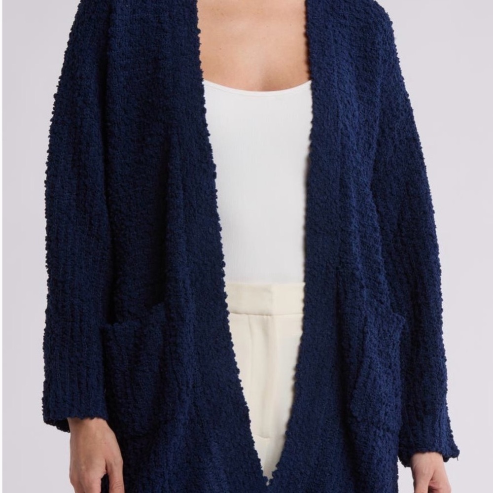 XL Bobeau Deep Blue Women's Cardigan